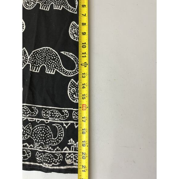 Wide Leg Maximalist Boho Pant Cats AOP Tribal Hippie Gypsy Free Size Yoga Beach - Picture 14 of 16